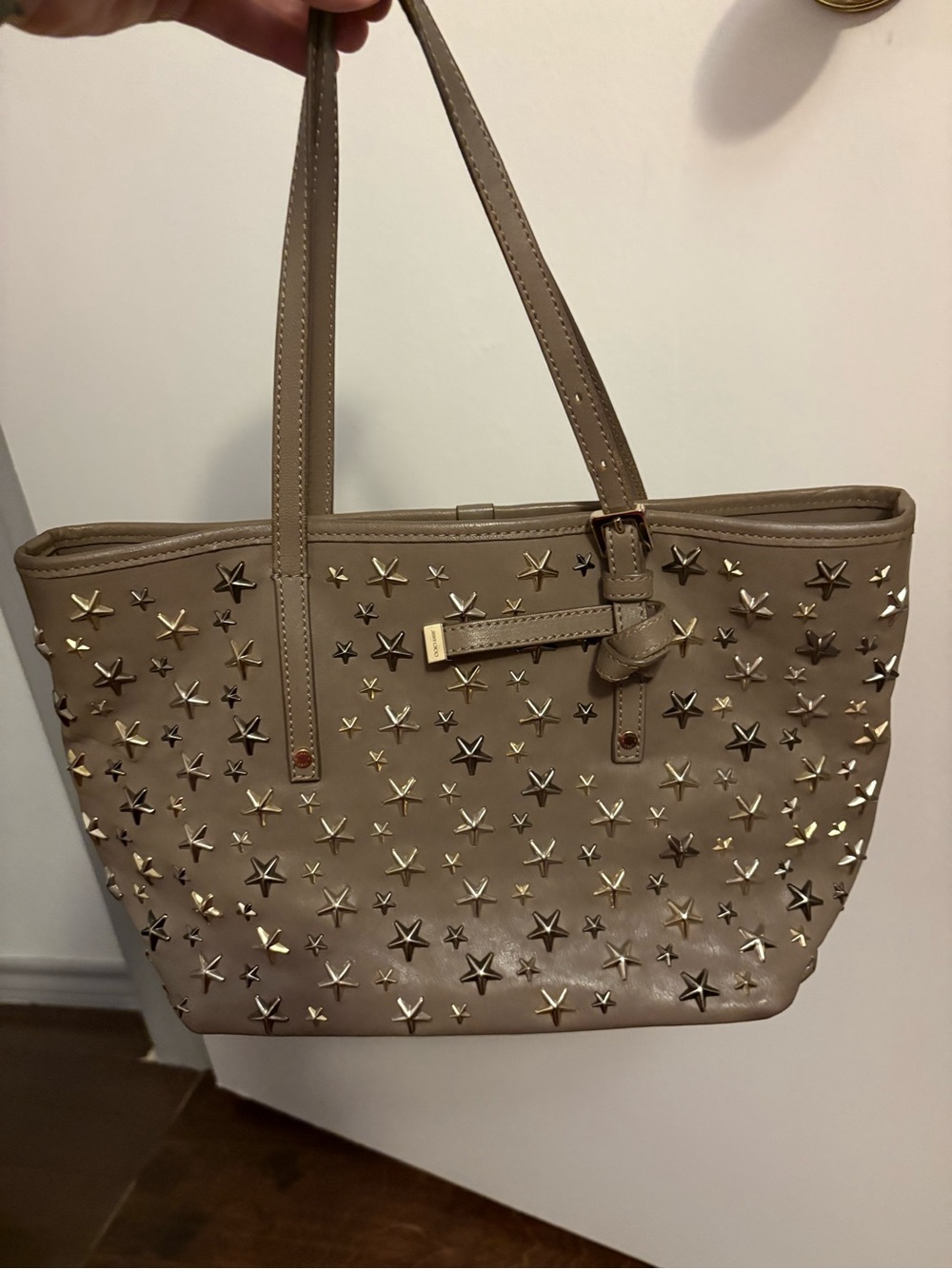 Gorgeous Jimmy Choo Tote with Mixed Metallic Star Studs